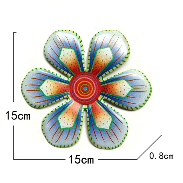 Fém Virág Fali Művészet Szobor Szabadtéri Függő Dísz Az Otthoni Kertnek Kültéri Tét Udvarához Színes Vasparti Dekoráció 2022 Ajándék - Image 5