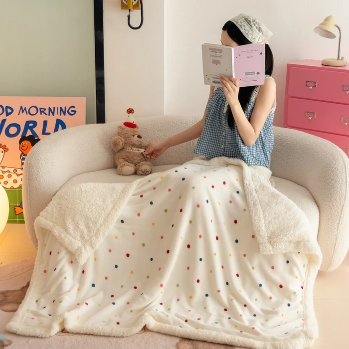 91 Home Textiles Network, the first-hand source of home textiles, looking for home textiles (total) @you 2025 new ins lamb fleece milk fleece quilt cover casual blanket single quilt cover - blanket picture
