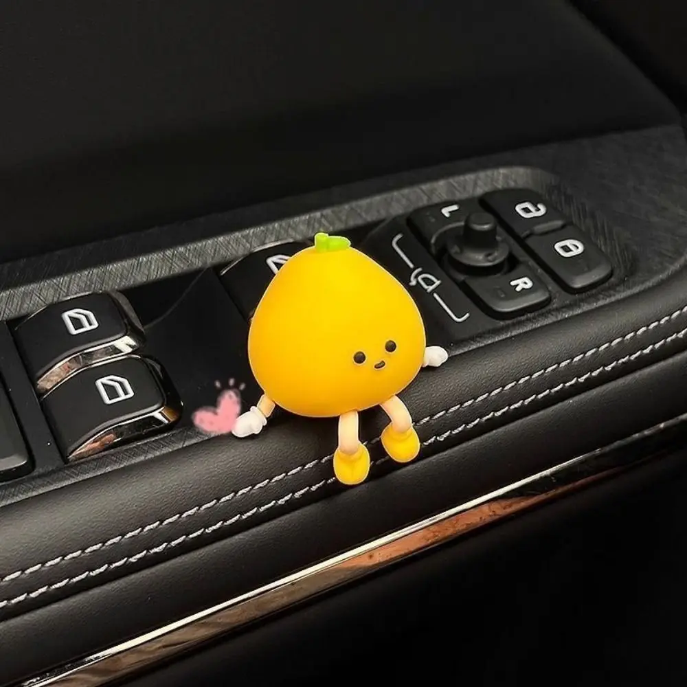 Hanging Doll Pomelo Ornament Petite Funny Mini Resin Doll Wealth Crafts Miniature Cartoon Pomelo Ornaments Desk Decor