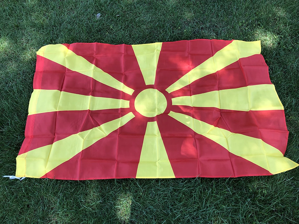 Macedonia Flag Banner 59 × 35 In 150 × 90 Cm Polyester Historic - Foto 6