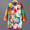 Children's Painting Waterproof Long Sleeved Cover Kindergarten Art Painting Reverse Dressing Baby Eating Bib Kids  Apron 1