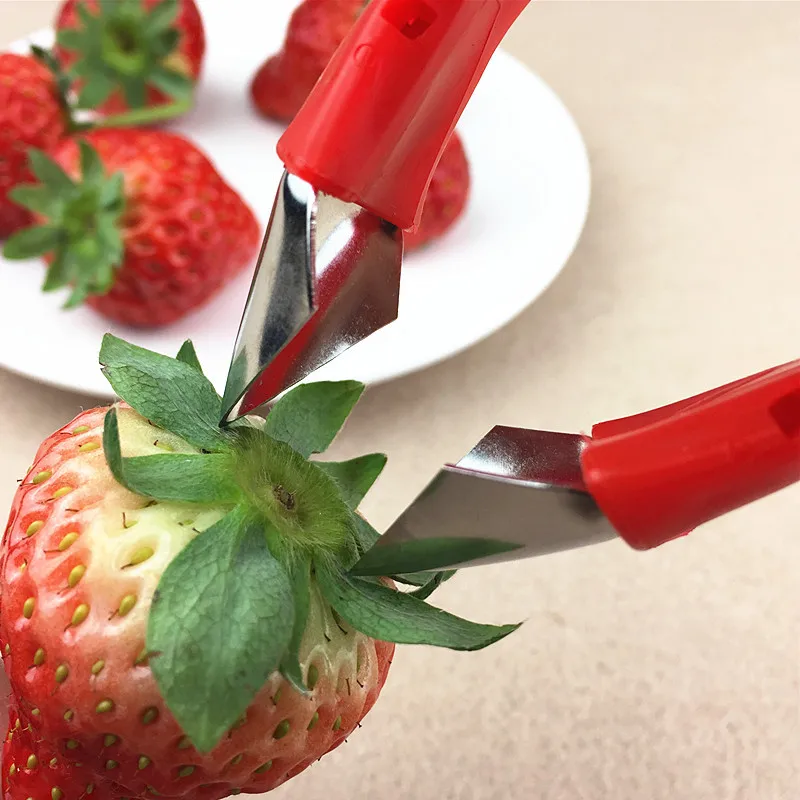 Description Picture 4 of itemMulti-Purpose Fruit Stem Huller Pineapple Tomato Peeler Strawberry Peeler Seeder Creative Kitchen Fruit Vegetable Tools