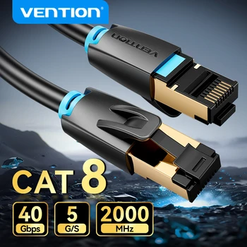 Vention Cat8 Ethernet Cable STTP 40Gbps 2000MHz Cat 8 RJ45 Network Lan Patch Cord for Router Modem Internet RJ 45 Ethernet Cable 1
