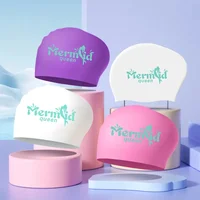 Swimming Caps for Women Large Size Long Hair Ear Protection Printed Swim Cap High Elastic Silicone Swimming Cap Pool Accessories 1