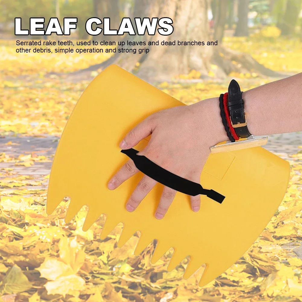 Leaf Claws Soft Leaf Grabbers Serrated Yard Leaf Rake Yard Leaf Catcher for Picking Up Leaves Grass for Clippings Shrubs Garbage 5