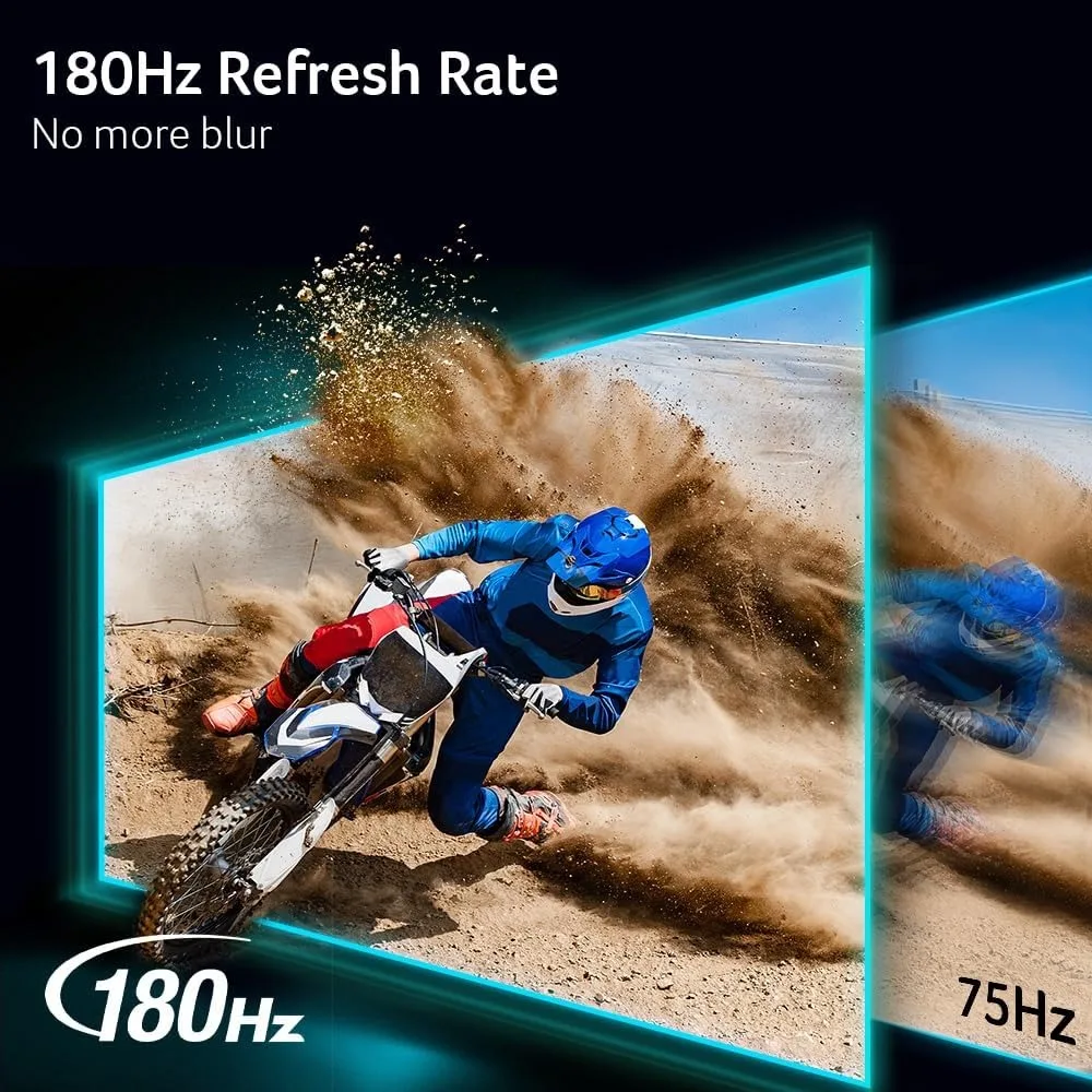 Nitro 34" UWQHD 3440 x 1440 1500R Curved PC Gaming Monitor  AMD FreeSync Premium  Up to 180Hz Refresh 3