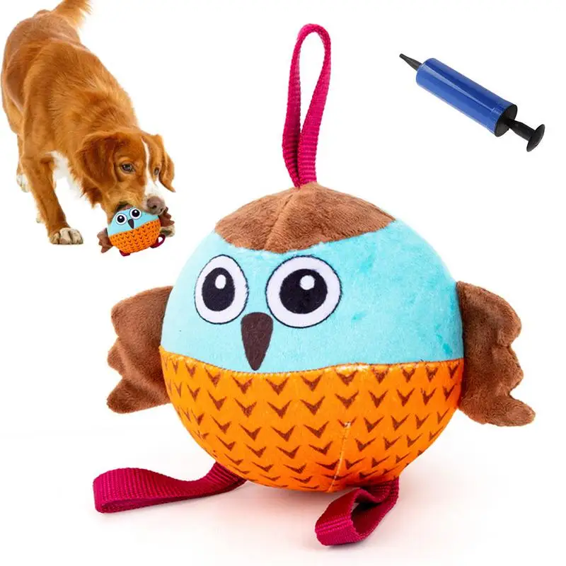

Надувные игрушки для собак, надувная игрушка для чистки зубов с совами, прочные жевательные игрушки для собак маленьких, больших собак и щенков