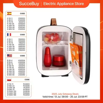 VEVOR 4L Mini Desk Fridge Car Refrigeration Keep Cooler Portable Cosmetics Mask Warmer Thermal Drink for Home Dorm Room 1