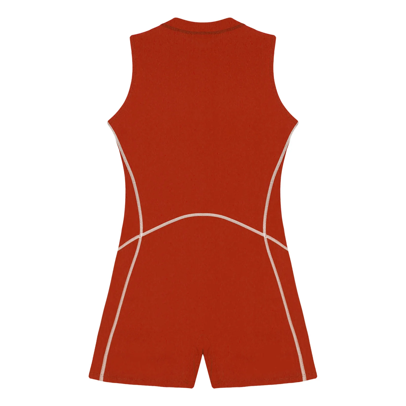 Frauen einteiliger sportlicher Badeanzug bis 50 Rash Guard ärmelloser Reiß verschluss Bodysuit Bade bekleidung Badeanzug Surfen Beach wear Neopren anzug – Detail 23