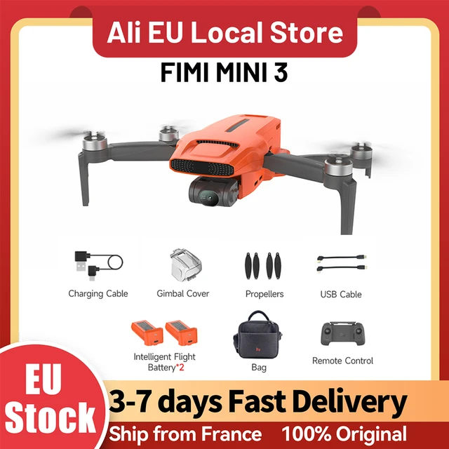 FIMI MINI 3 Nouveau drone caméra 4K/60fps Vidéo 1/2 pouce 48MP Capteur caméra SoLink Transmission vidéo double bande 9KM Vidéo super nocturne Mini drone professionnel Cadeau d'anniversaire de Noël 1