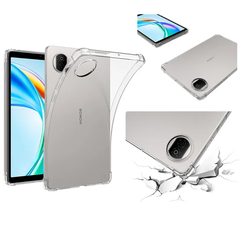 Transparent Thickened Soft Silicone Airbag Case for Tablets - 8.7 TPU Back Shell