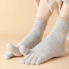 3/5 Pairs Women Five Finger Socks High Quality Cotton Toe Socks Autumn Spring Sports Athletic Ankle Socks with Five Finger 2