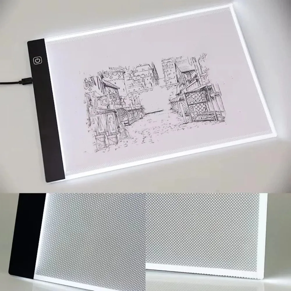 실용적인 A4 전기 드로잉 보드 USB 조절 가능한 밝기 LED 드로잉 보드 3단계 트레이싱 보드 애니메이션 복사