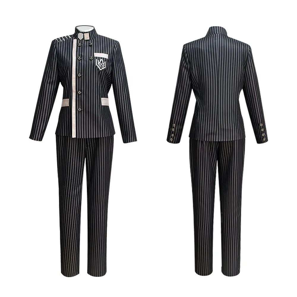 

Cosplay Costume Party Killing Harmony Saihara Shuichi Uniform Anime Halloween Danganronpa V3 Outfit Wig Striped Clothes