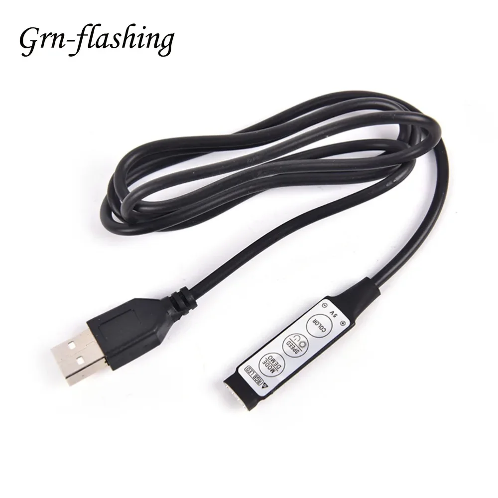 0.5m 1m RGB Controller 5V USB Connector Cable 4pin Line Dimmer 3 Keys for 5V 5050 2835 RGB LED Strip Ribbon TV Backlight Light