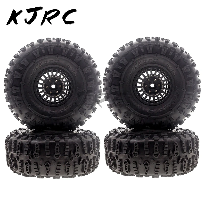 

2.2 Inch Aluminum Alloy Beadlock Wheel Rim Hub 2.2" Rubber Tire Rock Tyres for 1/10 RC Crawler Car TRX4 SCX10 D90 TRX6 Yikong