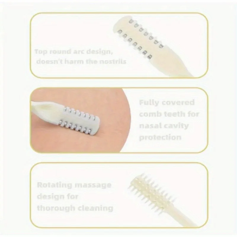 2pcs/set Rotating Double Head Nose Hair Trimmer Portable Nose Ear Hair Trimmer Nose Hair Removal Trimming Washable Beauty Tools