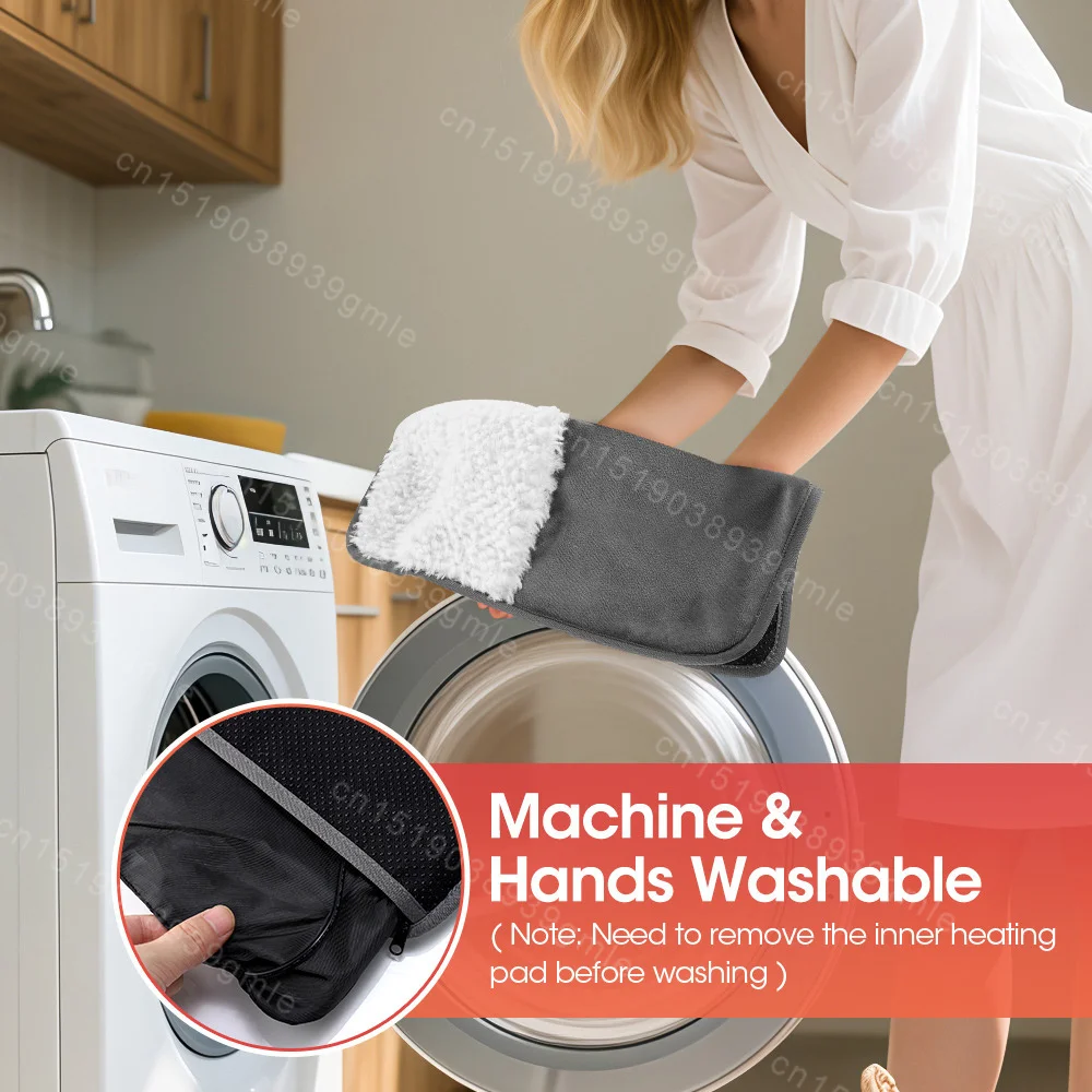 Electric Foot Heating Pad Foot Warmer Washable Feet Heating Pad Winter Soft Plush Washable Foot Warmer Heater Foot Warming Mat