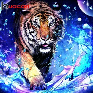 Huacan Diamond Painting New Collection 2022 Tiger Mosaic Animals Beads Embroidery Personalized Gift Pictures For The Home