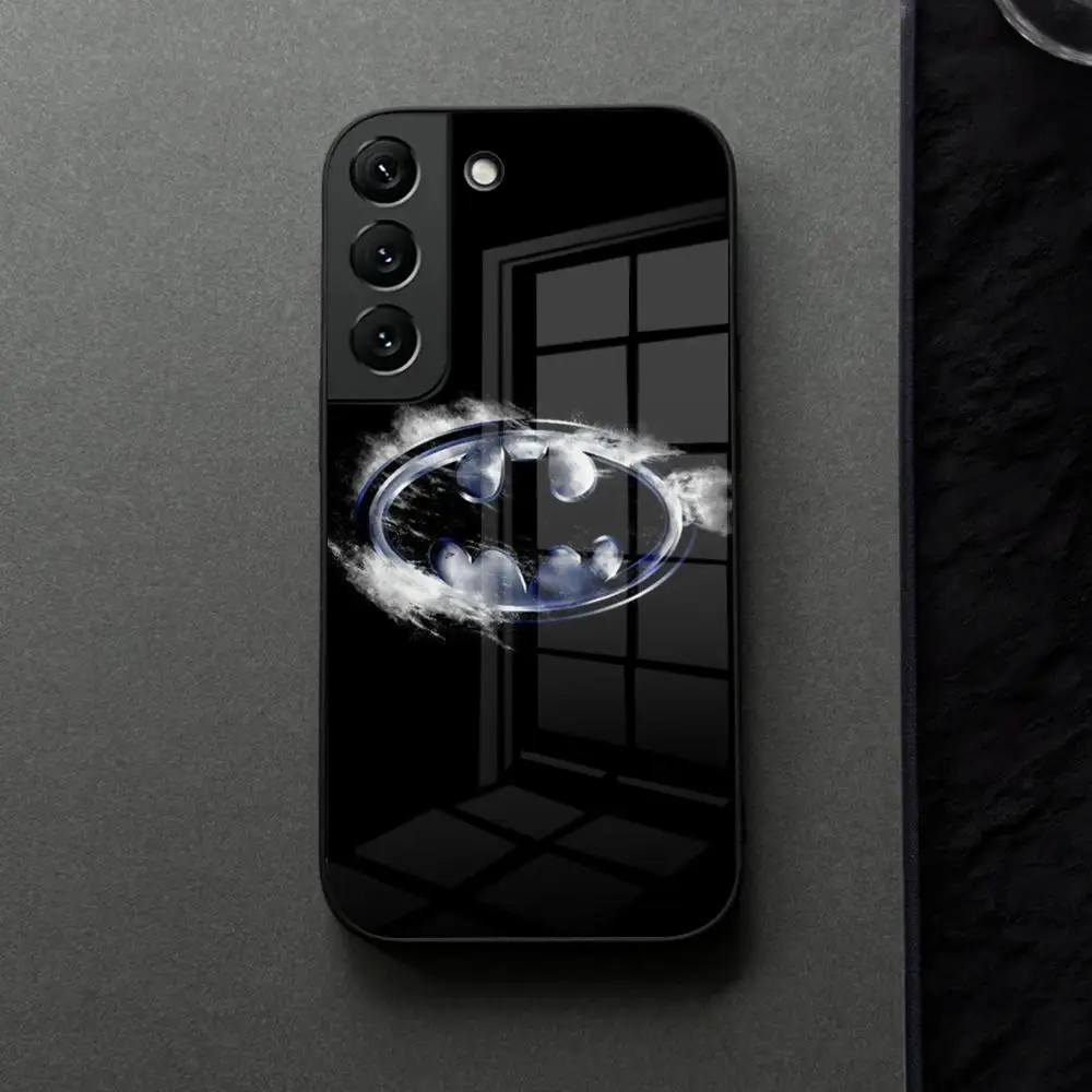 Elegant Batman Logo Glass Phone Case - Premium Protective Cover