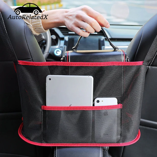 Sac de rangement en cuir PU pour siège de voiture, support de sac à main,  intérieur automatique, rangement, multifonction, poche arrière - AliExpress