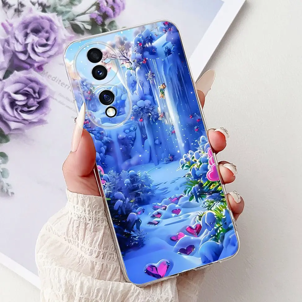 Clear Aesthetic Cute Cat & Flowers Soft Phone Case - Fashionable and Fun Design