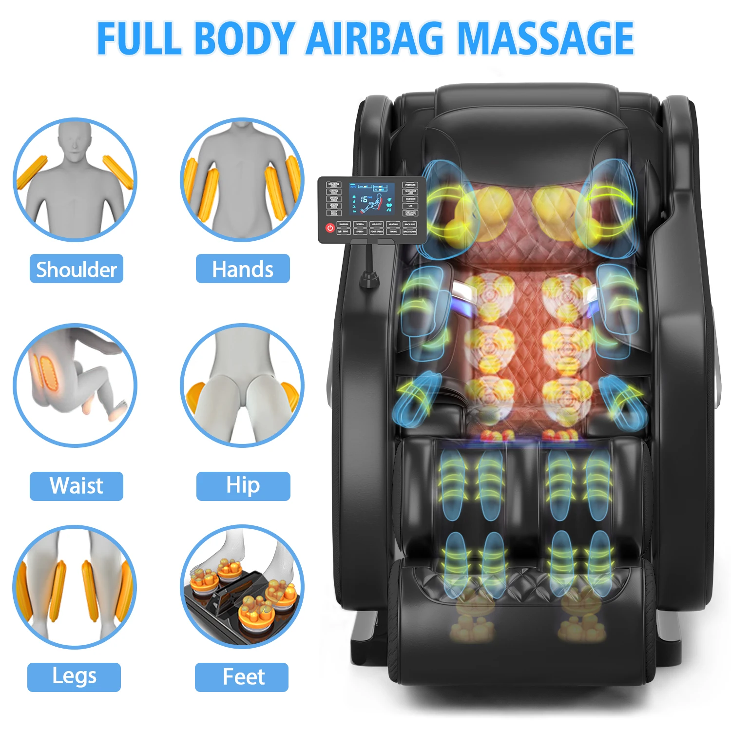 400Lbs 7ft Professional Full Body Electric Shared Massager Chair Multifunctional 4d Massage Chair Zero Gravity Massage Furniture