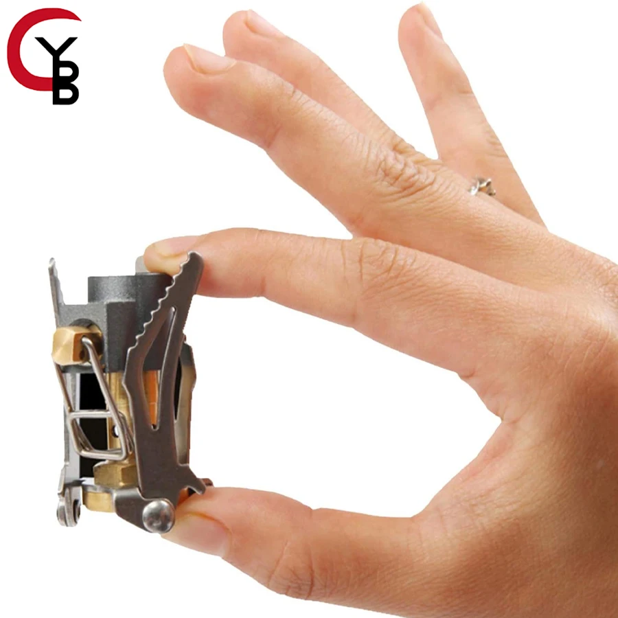 Ultralight Mini Camping Stove, 2600W Power Titanium Alloy Automatic Foldable Outdoor Cookware Tool for Picnic, Cookout,  Hiking