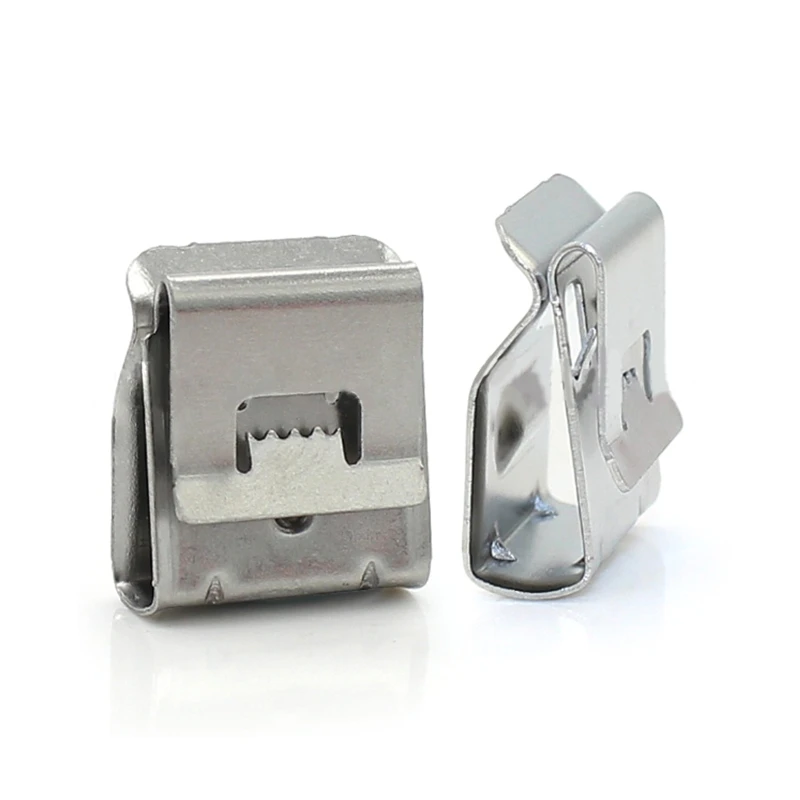 50Pcs Solar Cable Clip Wire Clip Stainless Steel Solar Cable Management Clamp Accessories