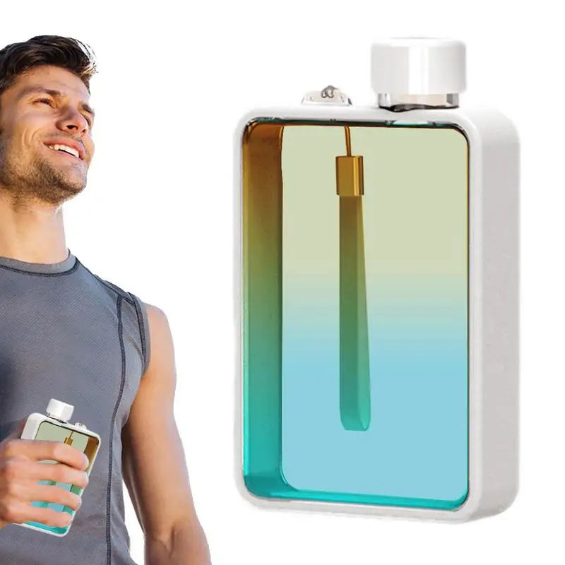 

Плоская дорожная кружка, Спортивная велосипедная бутылка для воды, герметичная портативная Спортивная бутылка для воды для бега, школы, кемпинга, пешего туризма, велоспорта