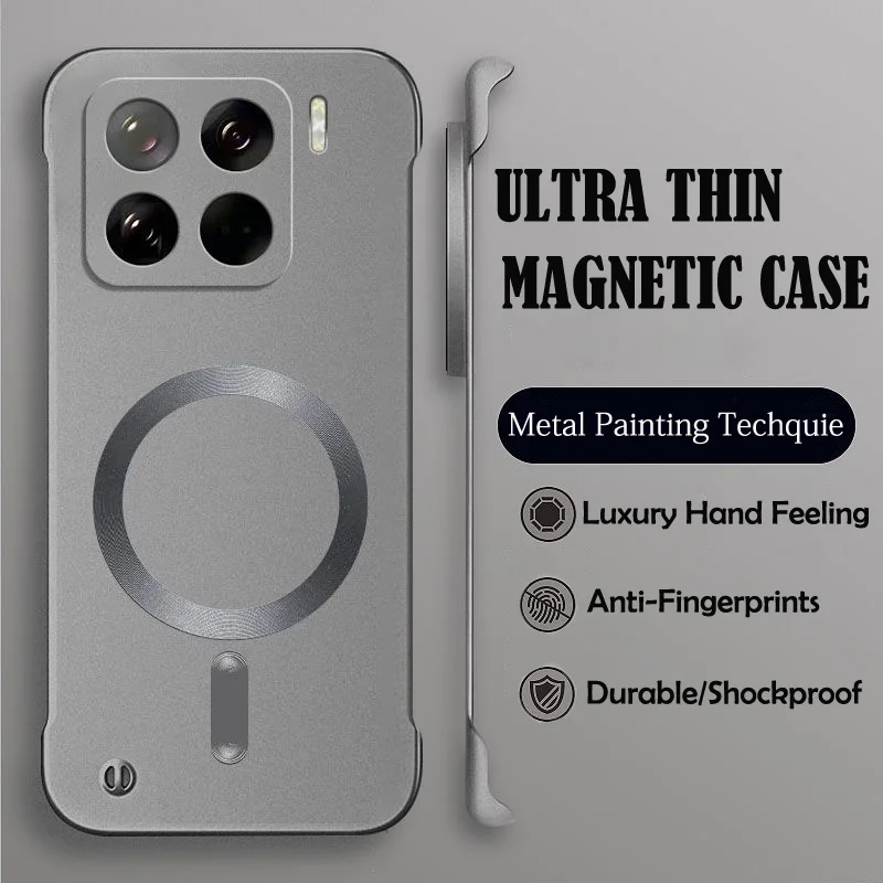Luxury MagSafe Wireless Charging Phone Case - Hard PC Magnetic Bumper Protective Cover