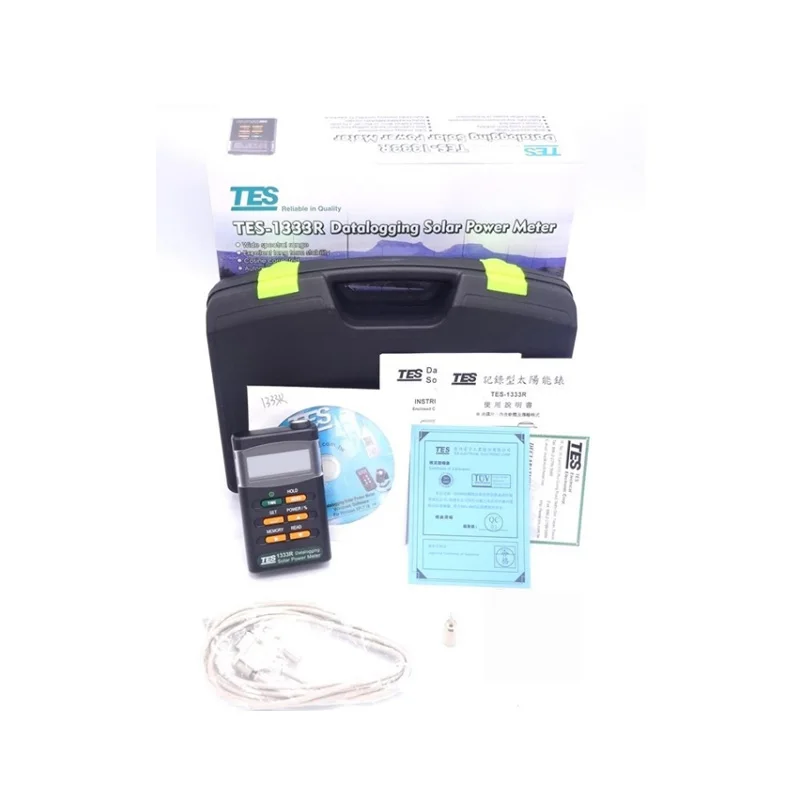 TES-1333R RS-232 Interface Datalogging Solar Power Meter