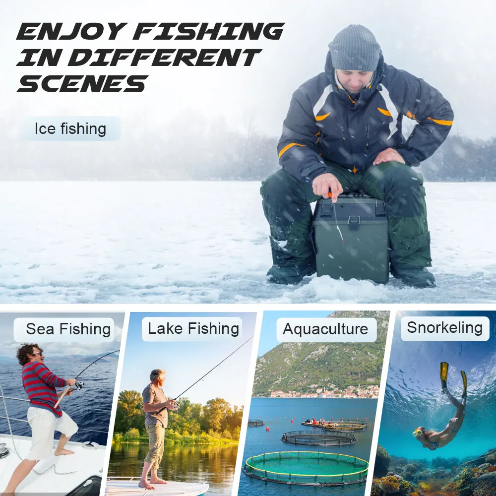 GAMWATER Fish Finder Winter Fishing Camera 7'' HD 1000TVL Waterproof Underwater Fisherman Camera For Sea /Boat / Ice Fishing, fish finder