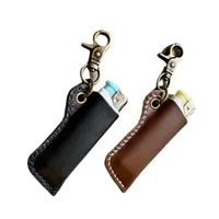 Étui pour briquet en cuir pu Vintage, porte-clés pour hommes, briquet portable, manchon de protection 5