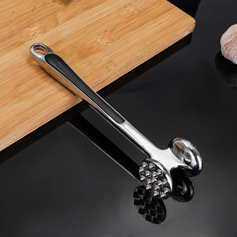 Kitchen Gadgets Multifunction Zinc Alloy Meat Hammer Two Sides Loose Tenderizers Portable Steak Pork Tools 083