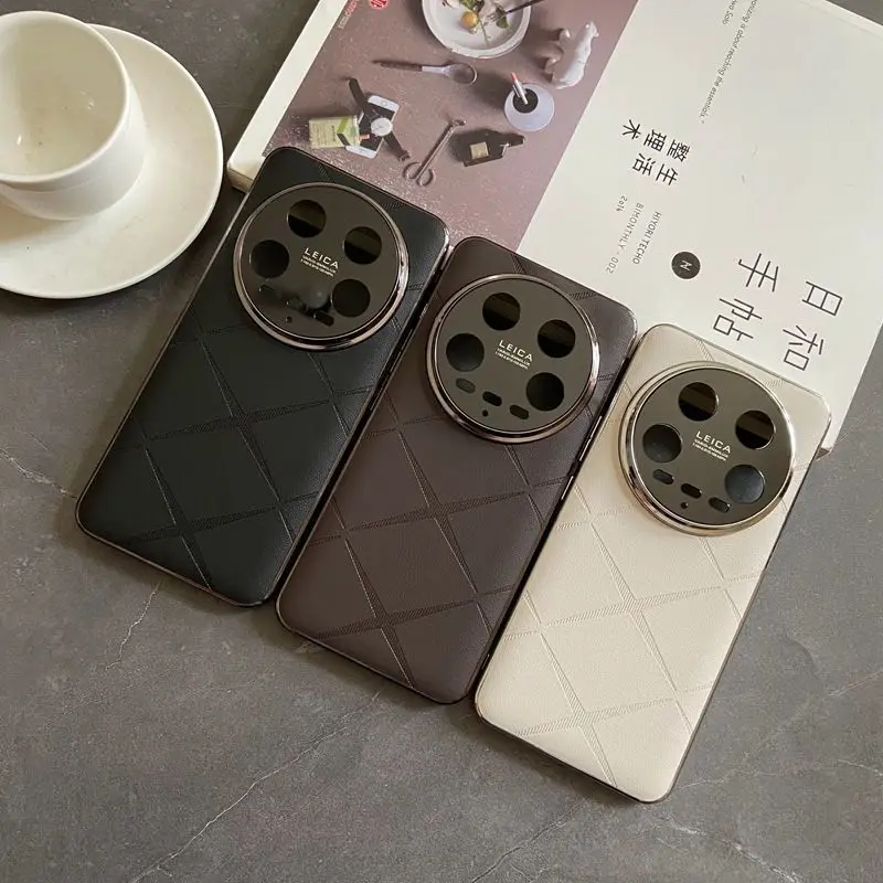 Luxury Hard PU Leather Lens Protective Back Cover Case