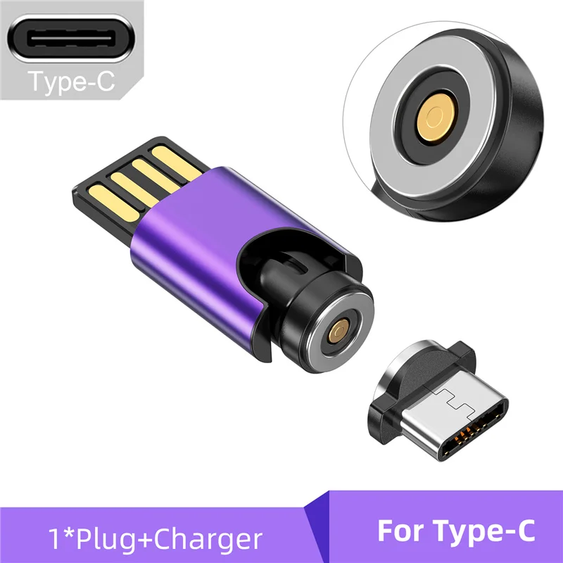 usb female to phone jack adapter USLION 540 Degree Rotating 3in1 Mini Magnetic Charger For Huawei Xiaomi OPPO Samsung Cable USB Mobile Phone Universal Charging iphone to hdmi converter Adapters & Converters