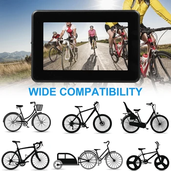 Staffa girevole regolabile per specchietto retrovisore per bicicletta 1080P per manubrio bici 110 °   Visione notturna con schermo grandangolare da 4,3".