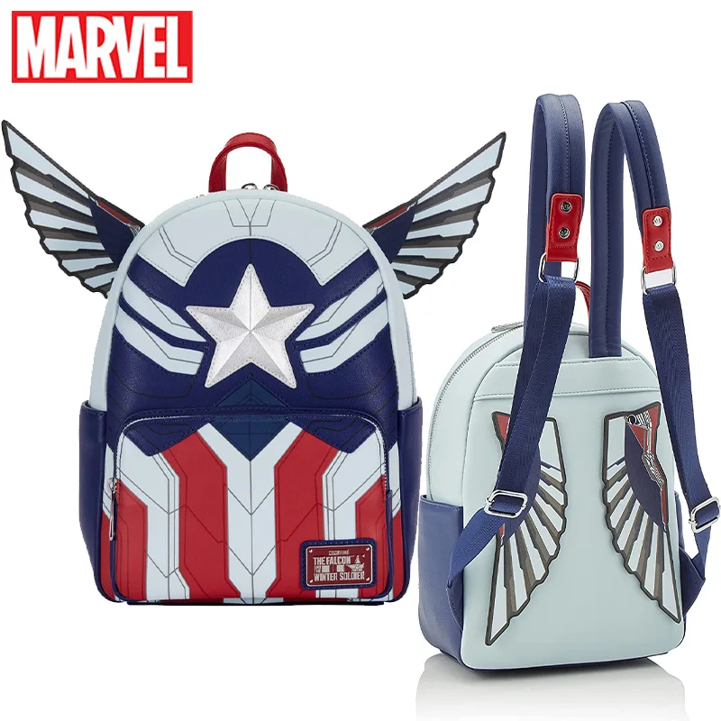Original Loungefly Marvel Falcon Backpacks Cosplay Sam Wilson PU