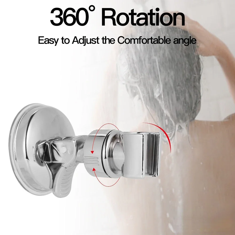 Shower Rack Adjustable Shower Rack Suction Cup Type Lotus Canopy Bracket Handheld Shower Head Bathroom Nozzle Fixed Base Home Pet Clean