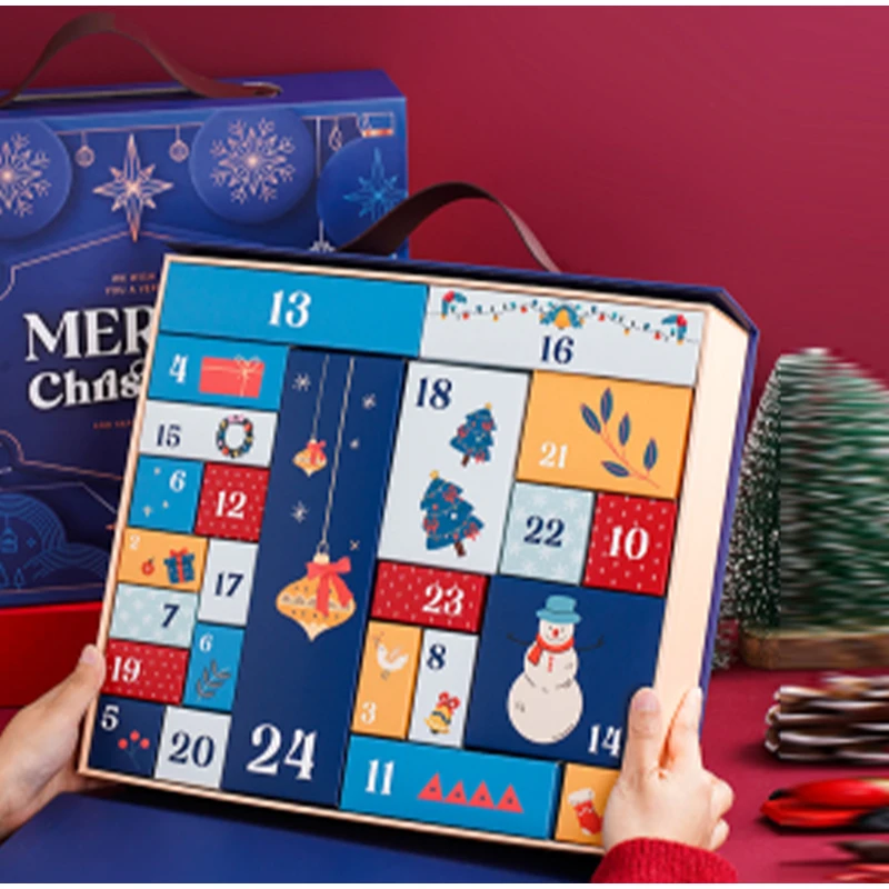 Description Picture 2 of item24-day Christmas Advent Surprise Empty Box Children's Festival Gift Dressing Packaging Box Decorative Gift(Empty Box)