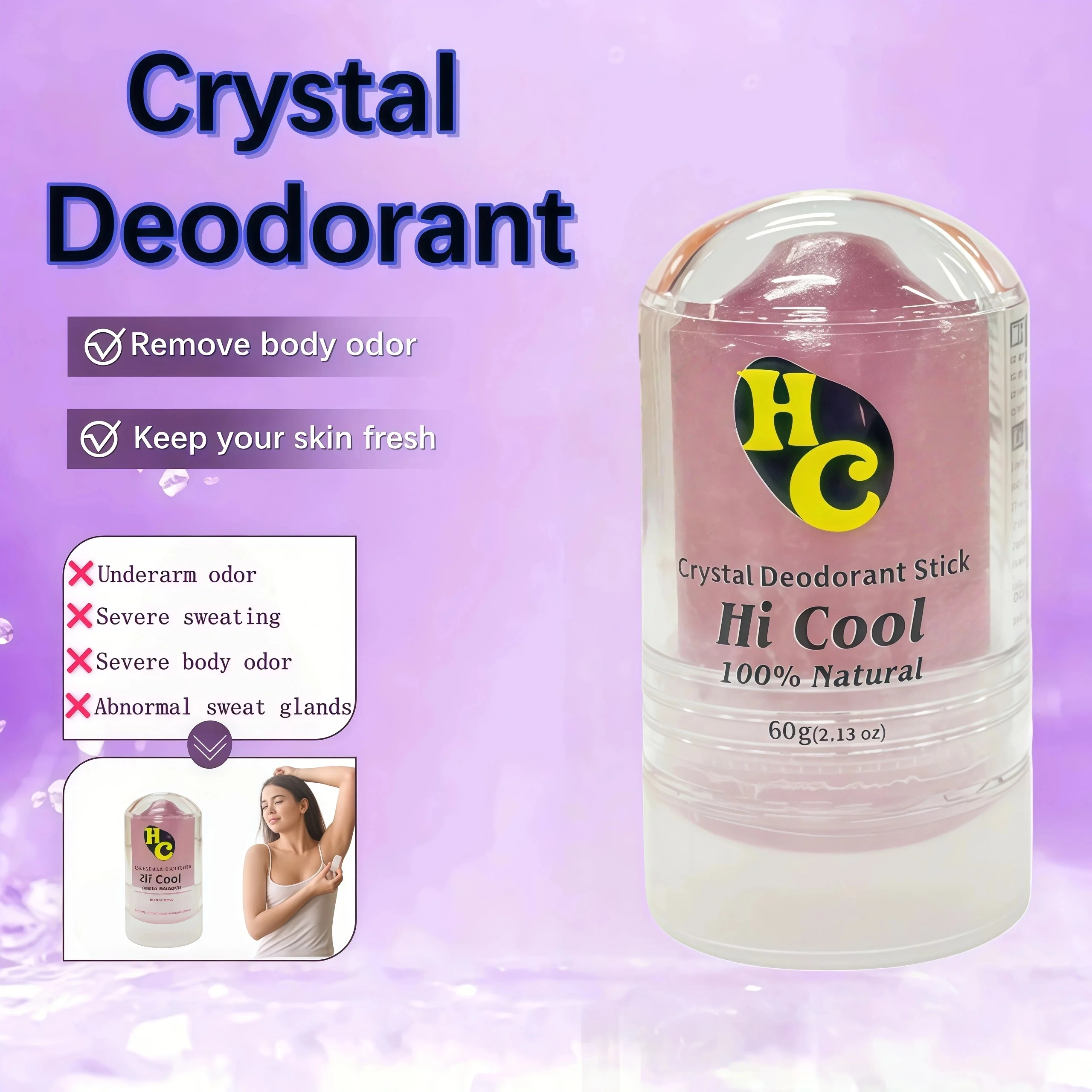 Natural Alum Crystal Deodorant Stick For Odor Control Unisex_voghion.com