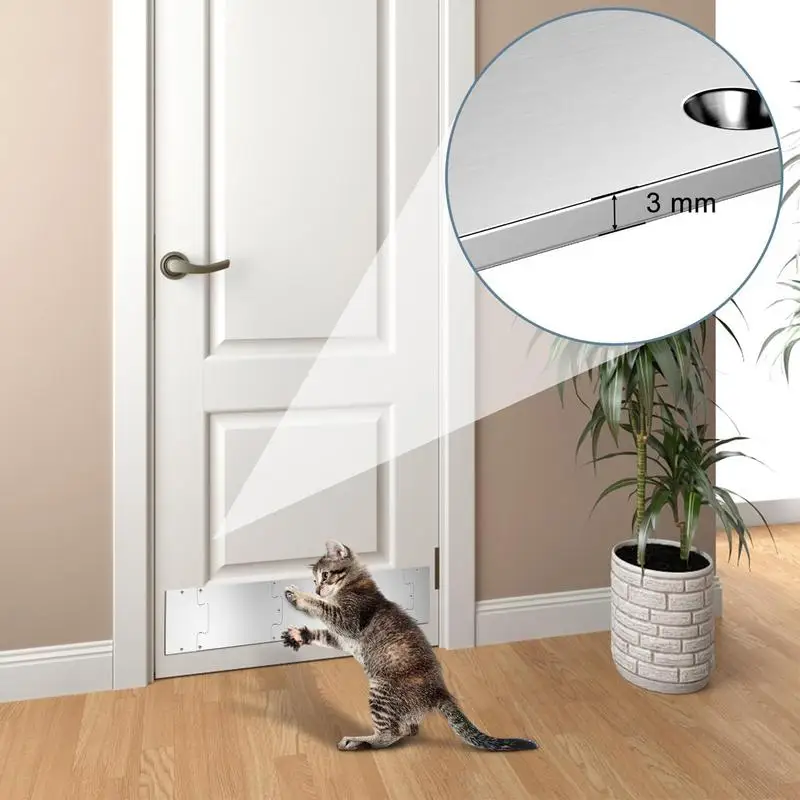Kick Plate For Bottom Of Door Anti-Scratch Door Kickplate Stainless Steel Anti-Scratch Kickplate For Living Room Bedroom Garage