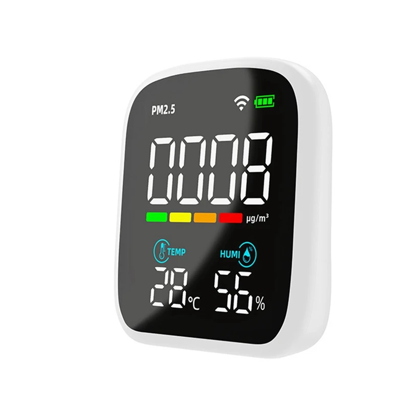 

Tuya Wifi Smart Temperature & Humidity PM2.5 Air Quality Monitor Indoor & Outdoor Portable 1 Piece