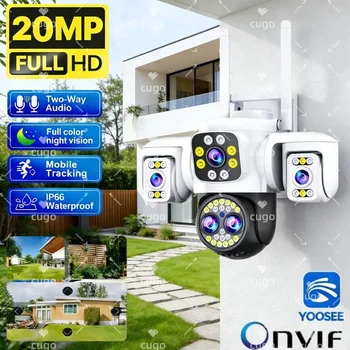 20MP WiFi IP Camera HD Three Screens Security AI Auto Detect Wireless Surveillance Cameras Onvif 10X Zoom Baby Monitor YOOSEE 1