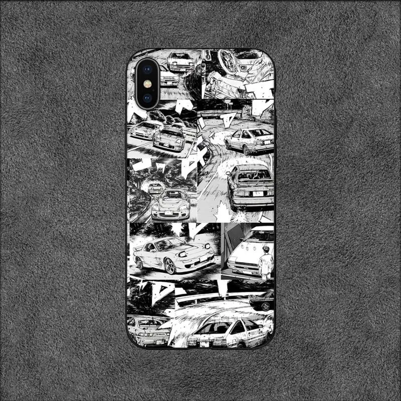 Classic Japan Cartoon Initial D Silicon Soft Shell Phone Case