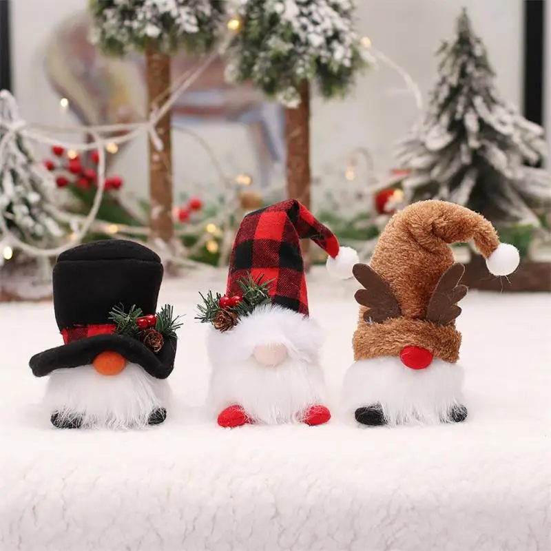 Christmas Doll Ornaments Cartoon Vivid Dwarf Pendant Christmas Tree Dwarf Ornaments Colorful Xmas Pendant Glowing With Led
