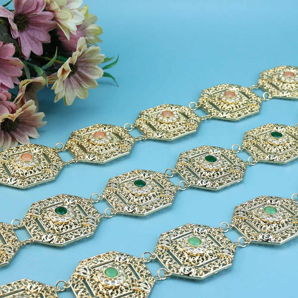 Sunspicems-Ceinture Caftan Marocaine Chic pour Femme, Cordon de