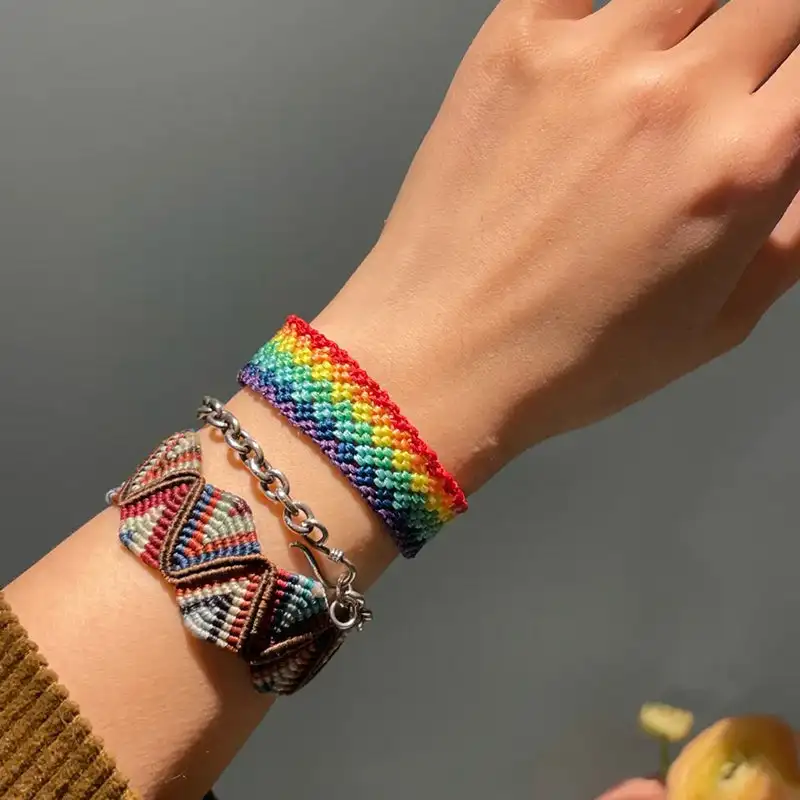 DIY Braided Rope Kit With Wood Frame 25 Colors Hand Bracelet Necklaces Rope Knit Handmade Diy Chinese Knot Weave Handwork Tool