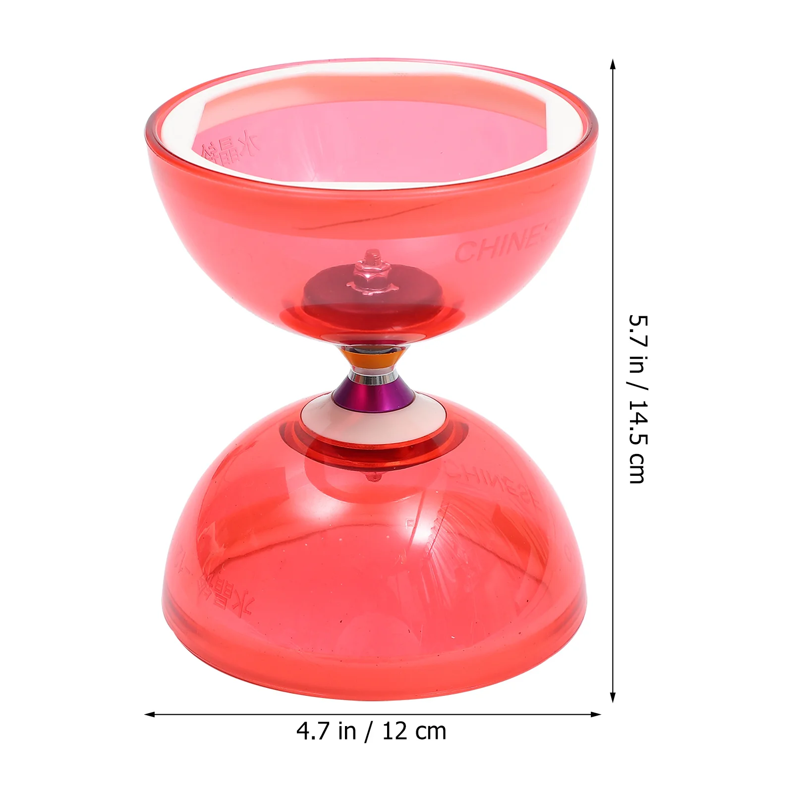 1 Set Chinese Juggling Toy Crystal Diabolo Plaything with Sticks and String